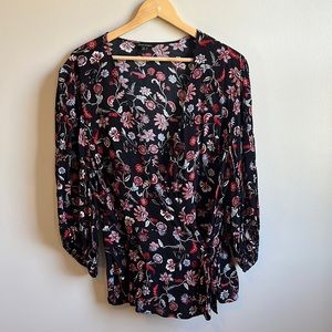 Banana Republic Wrap Floral Blouse